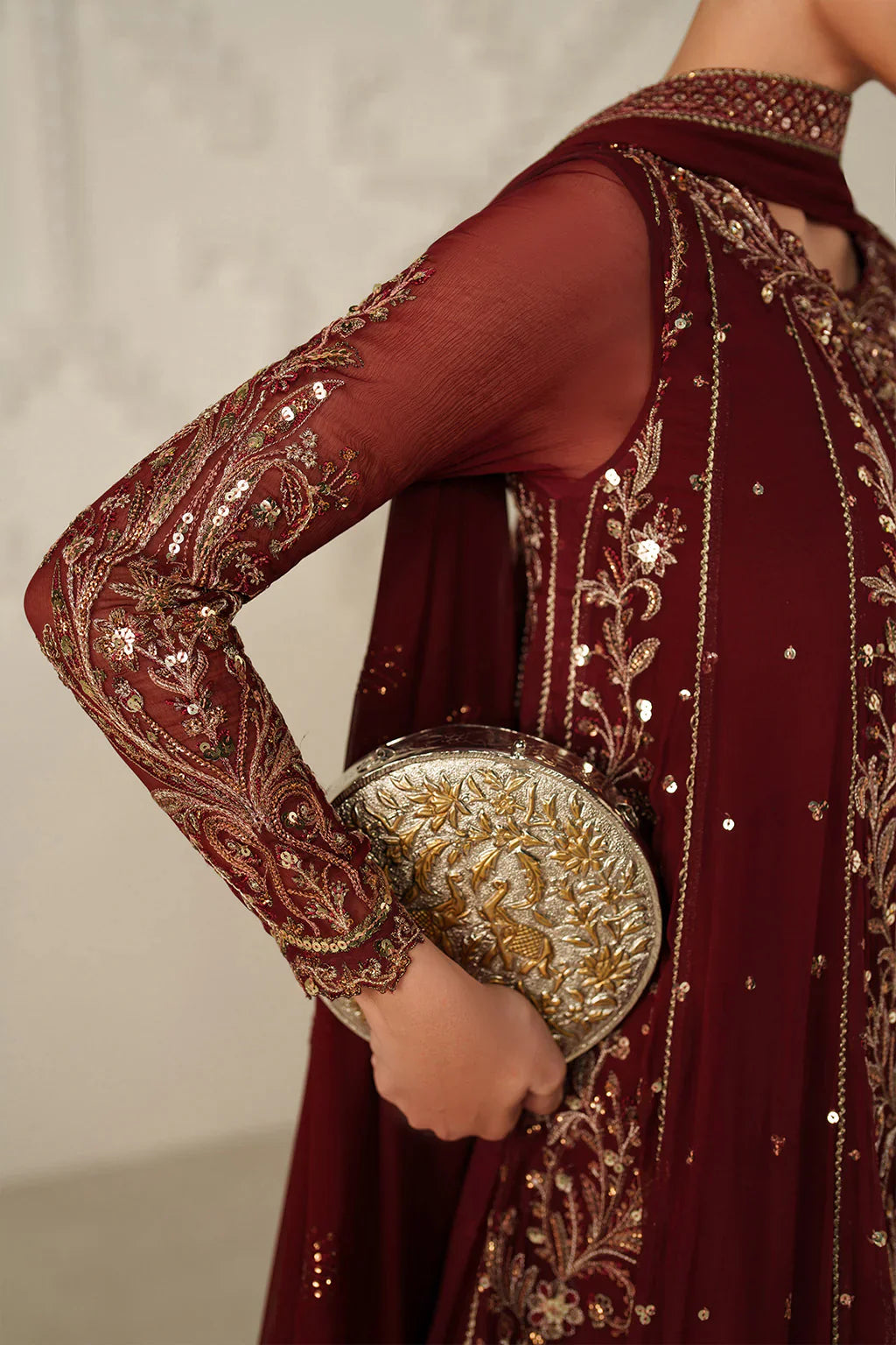 Iznik | Festive Formals | UE-622 Embroidered Chiffon