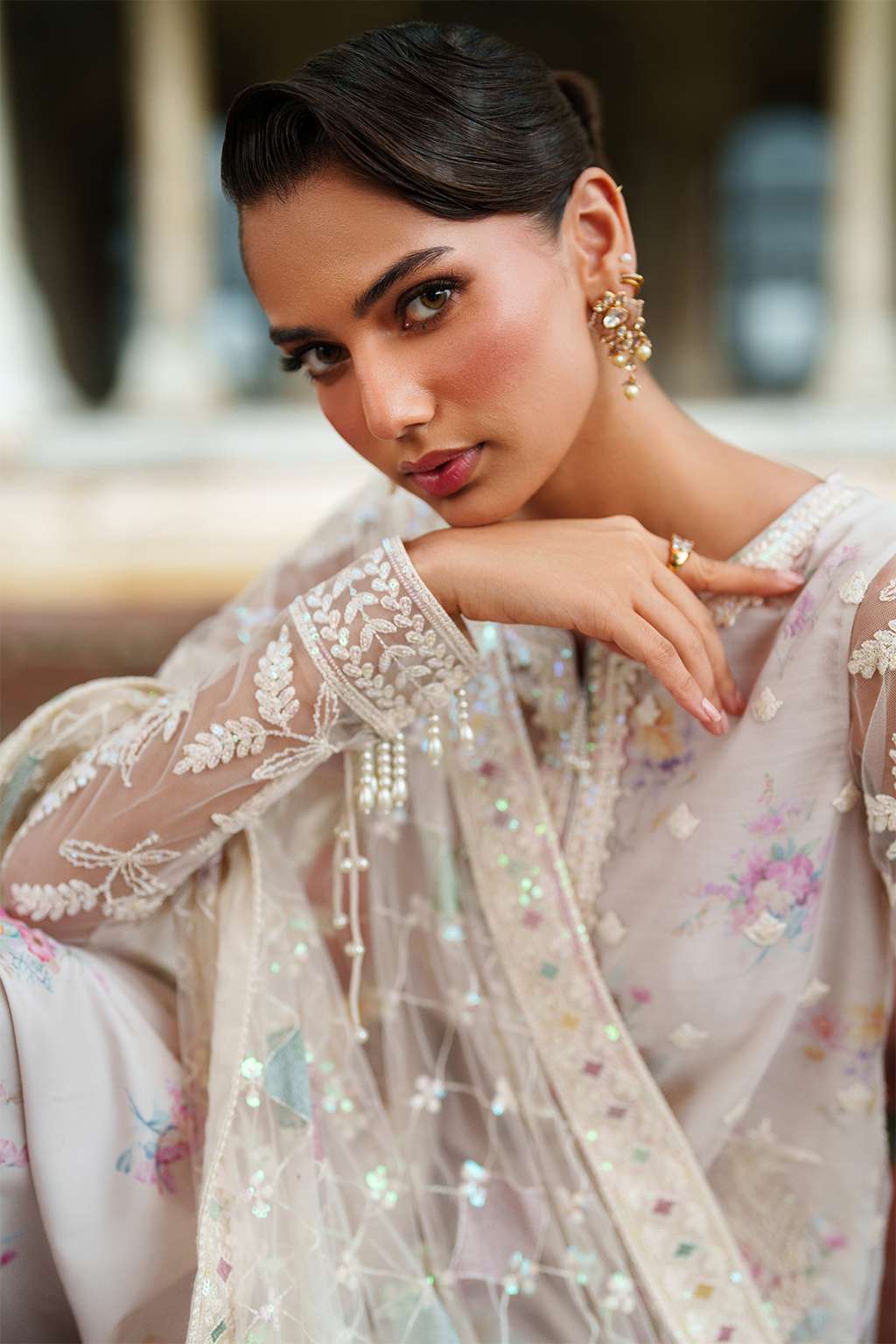Iznik | Exclusive Formals | UE-534 Embroidered Net