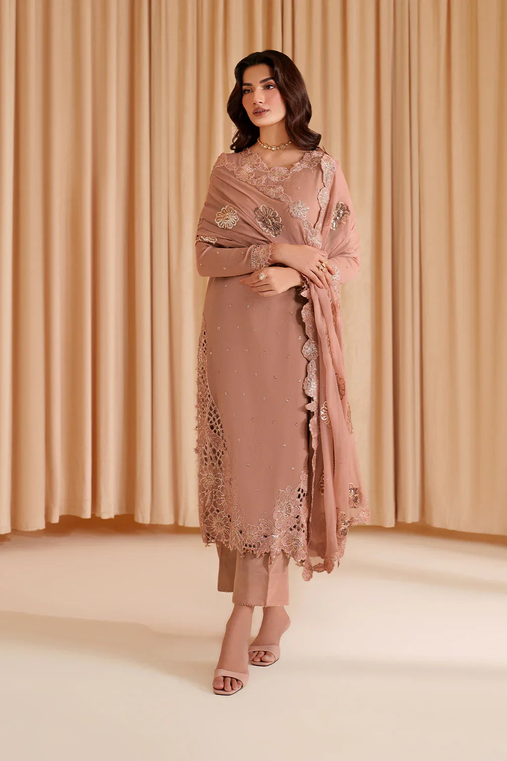 Iznik | Chinon Chiffon | CC-74 Embroidered Chiffon