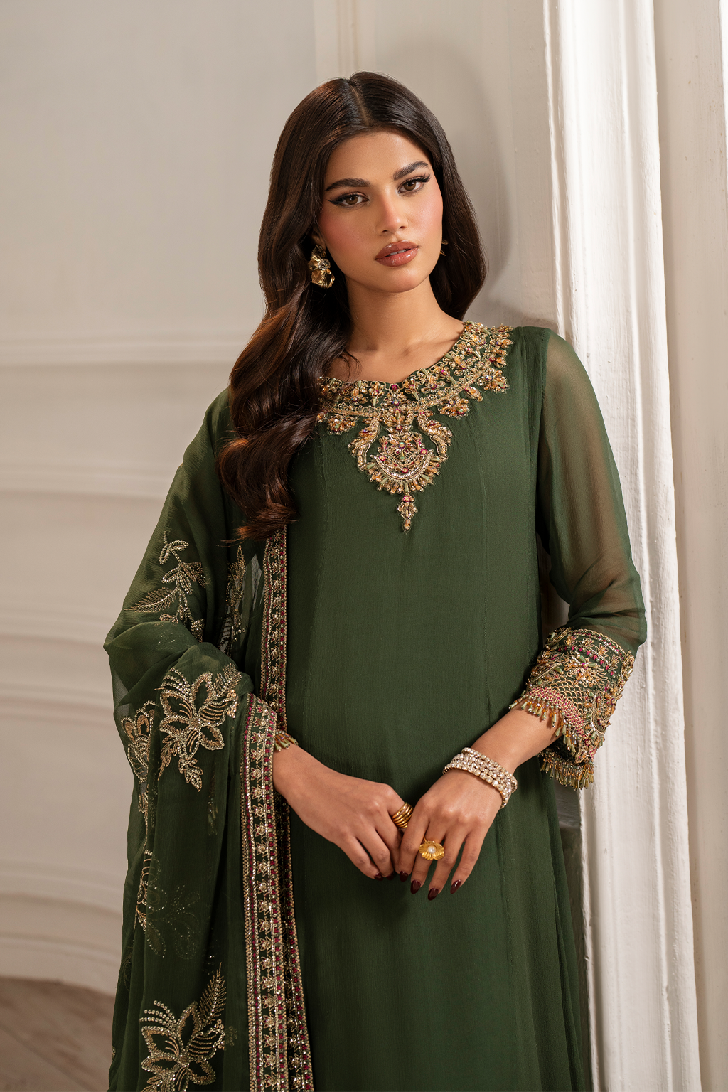 Iznik I Festive Formal I UE-416 Embroidered Chiffon