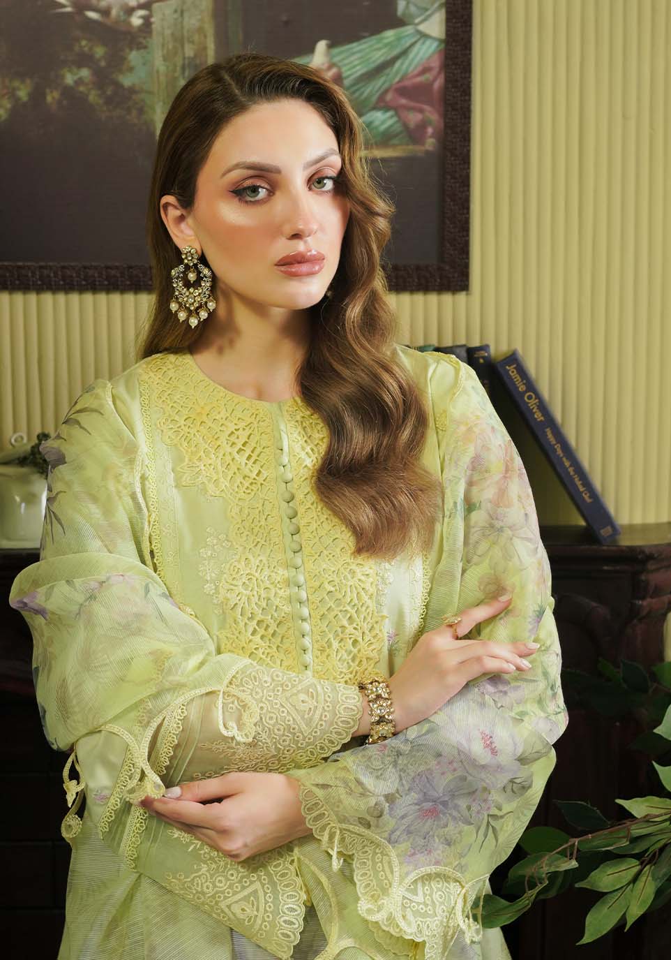 Zarqash | Tresor Luxury Lawn 24 | ZQT 008 PRIMROSE - Riwayat-e-khas