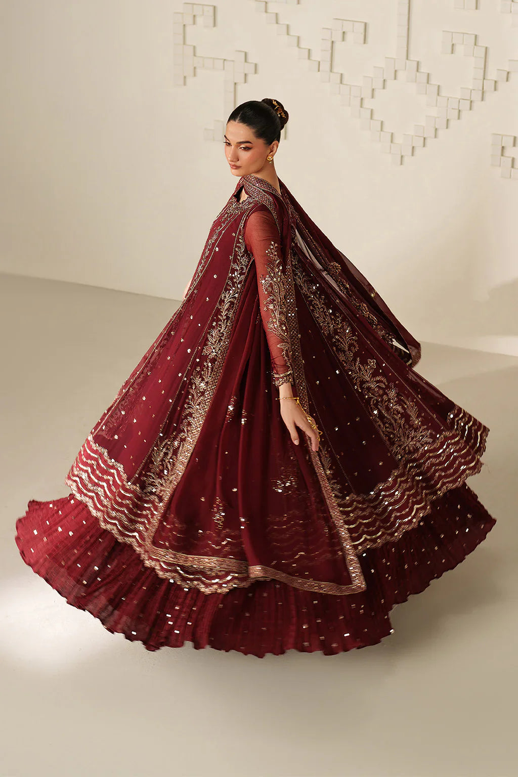Iznik | Festive Formals | UE-622 Embroidered Chiffon