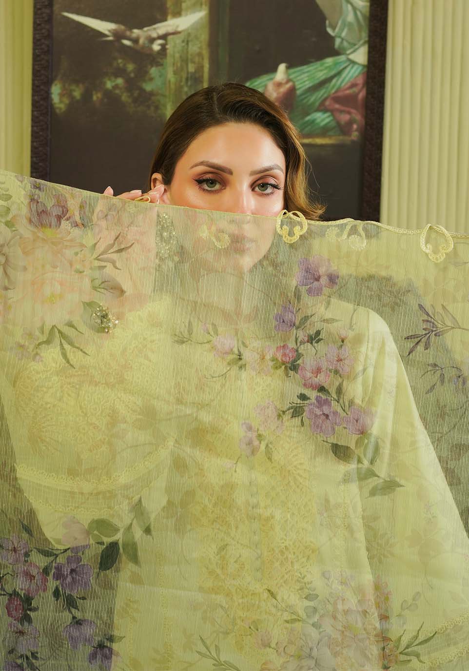Zarqash | Tresor Luxury Lawn 24 | ZQT 008 PRIMROSE - Riwayat-e-khas