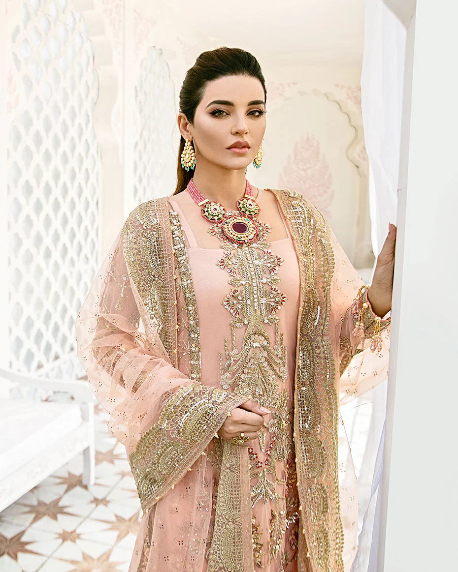 Gulaal | Fleur De Rose | Voir Embroidered Net 3-Piece Suit WS-07