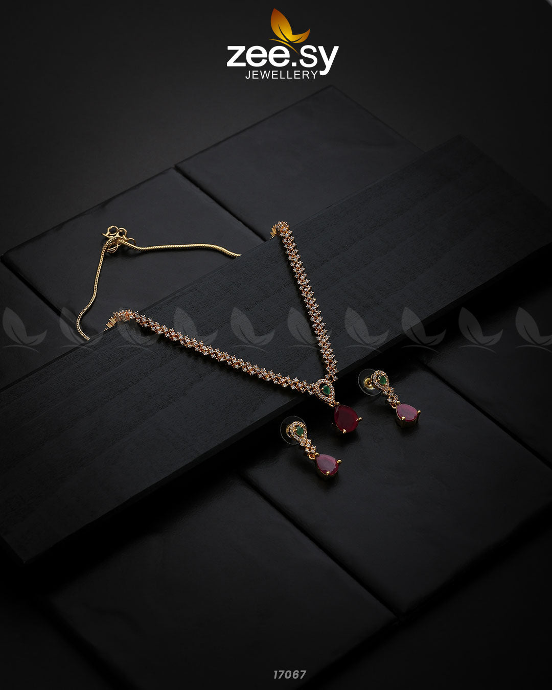 Nargis Zircon Necklace - Libasekhas