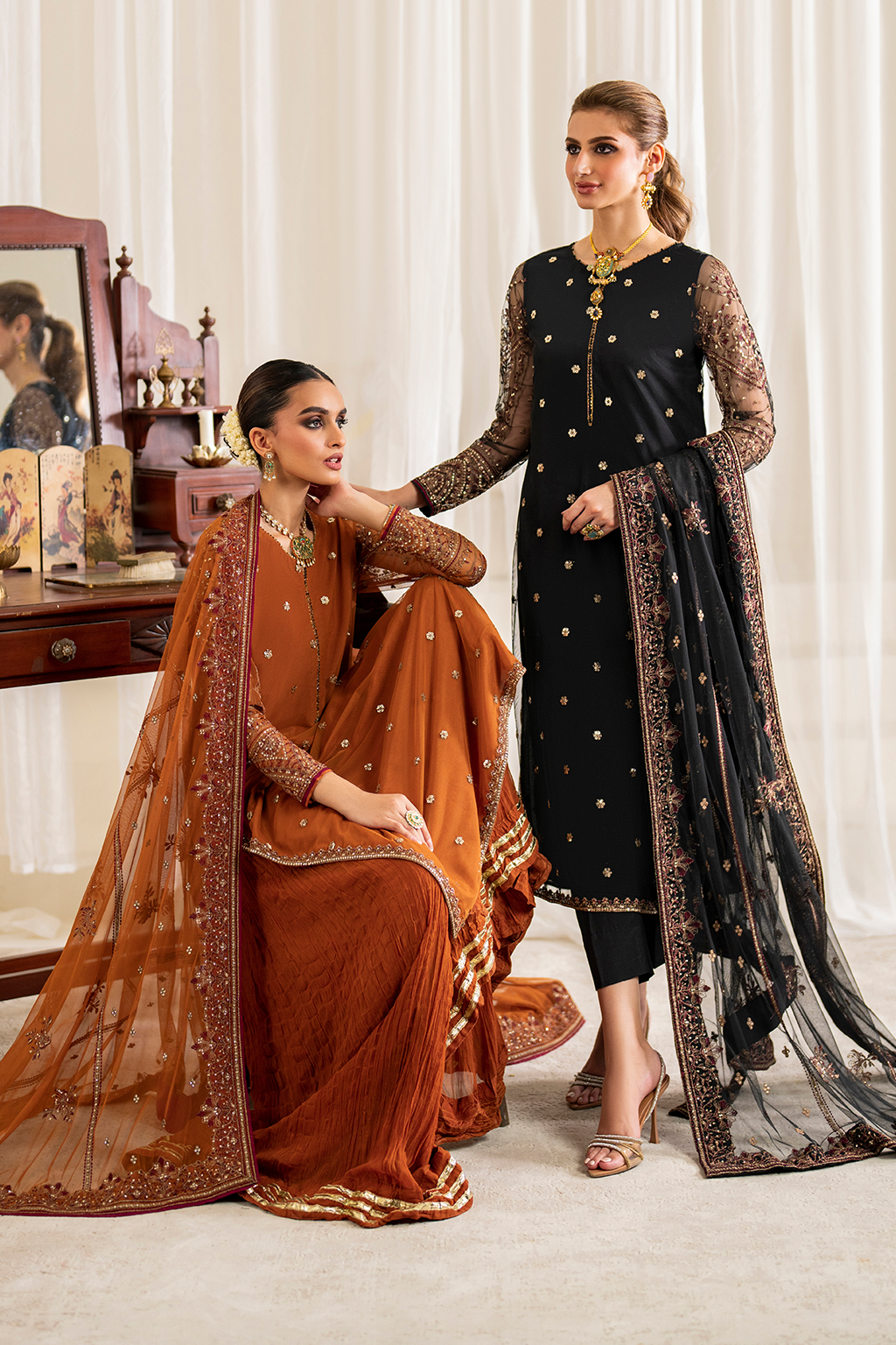 Iznik | Exclusive Formals | UE-288 Embroidered Net