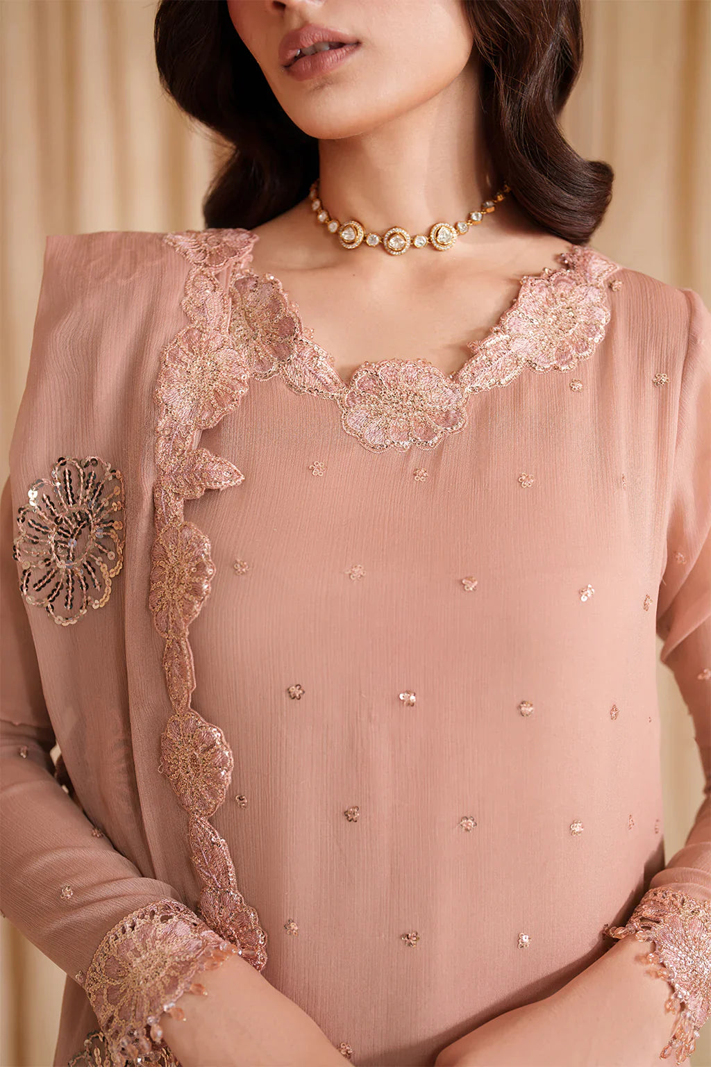 Iznik | Chinon Chiffon | CC-74 Embroidered Chiffon