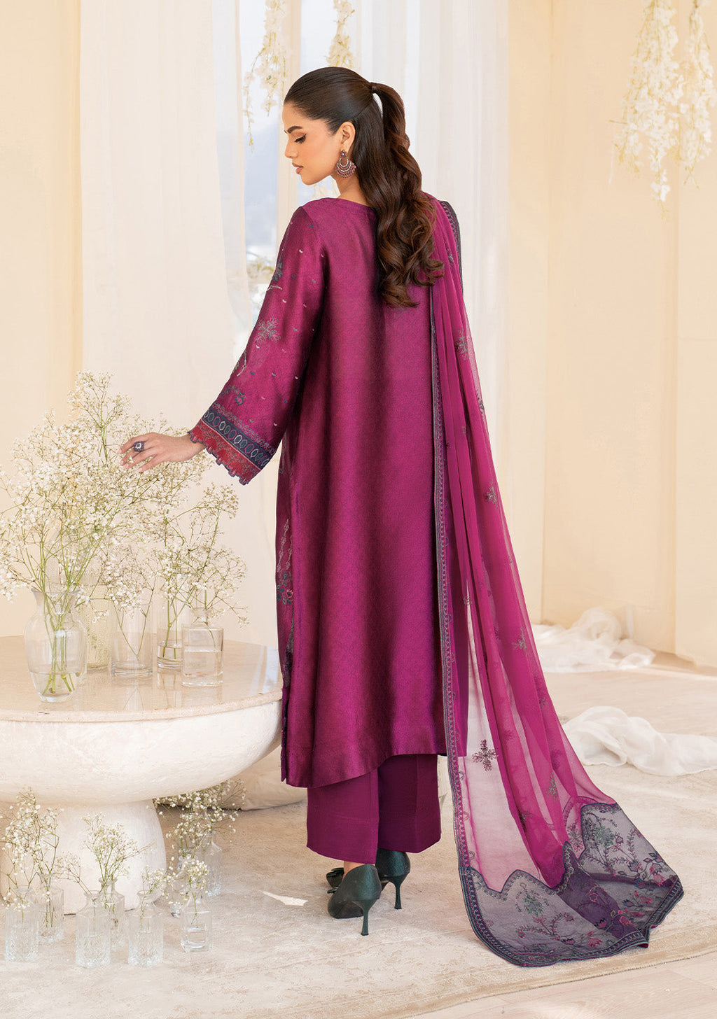 Iznik | Festive Formal | UE-436 Embroidered Pure silk