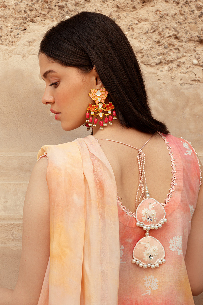 Cross Stitch | Premium Lawn 24 | PEACH BLUSH - House Of Anaya