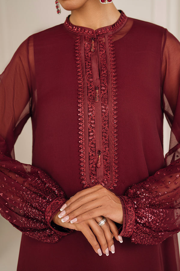 Baroque | Luxury Pret 25 | EMBROIDERED CHIFFON PR-1136