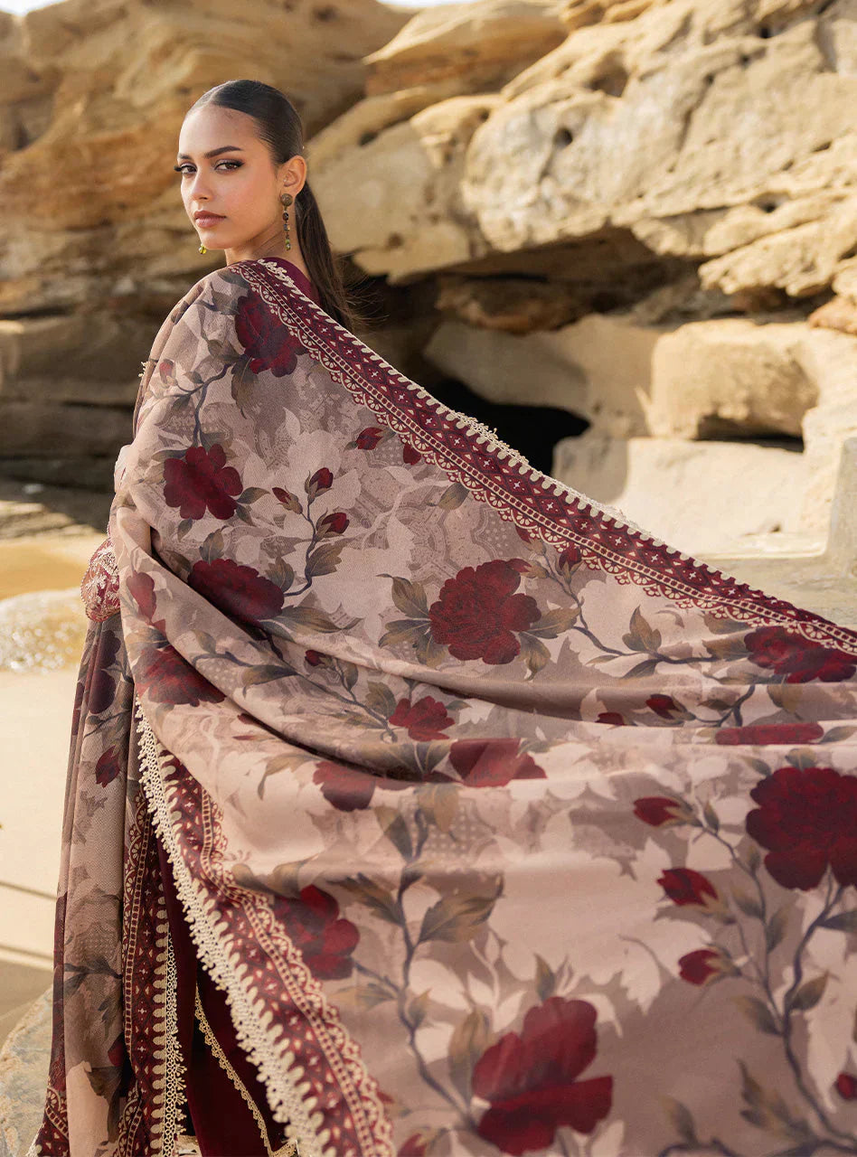 Zainab Chottani Embroidered Chikankari Lawn 3Pc Suit D-01B Aysel
