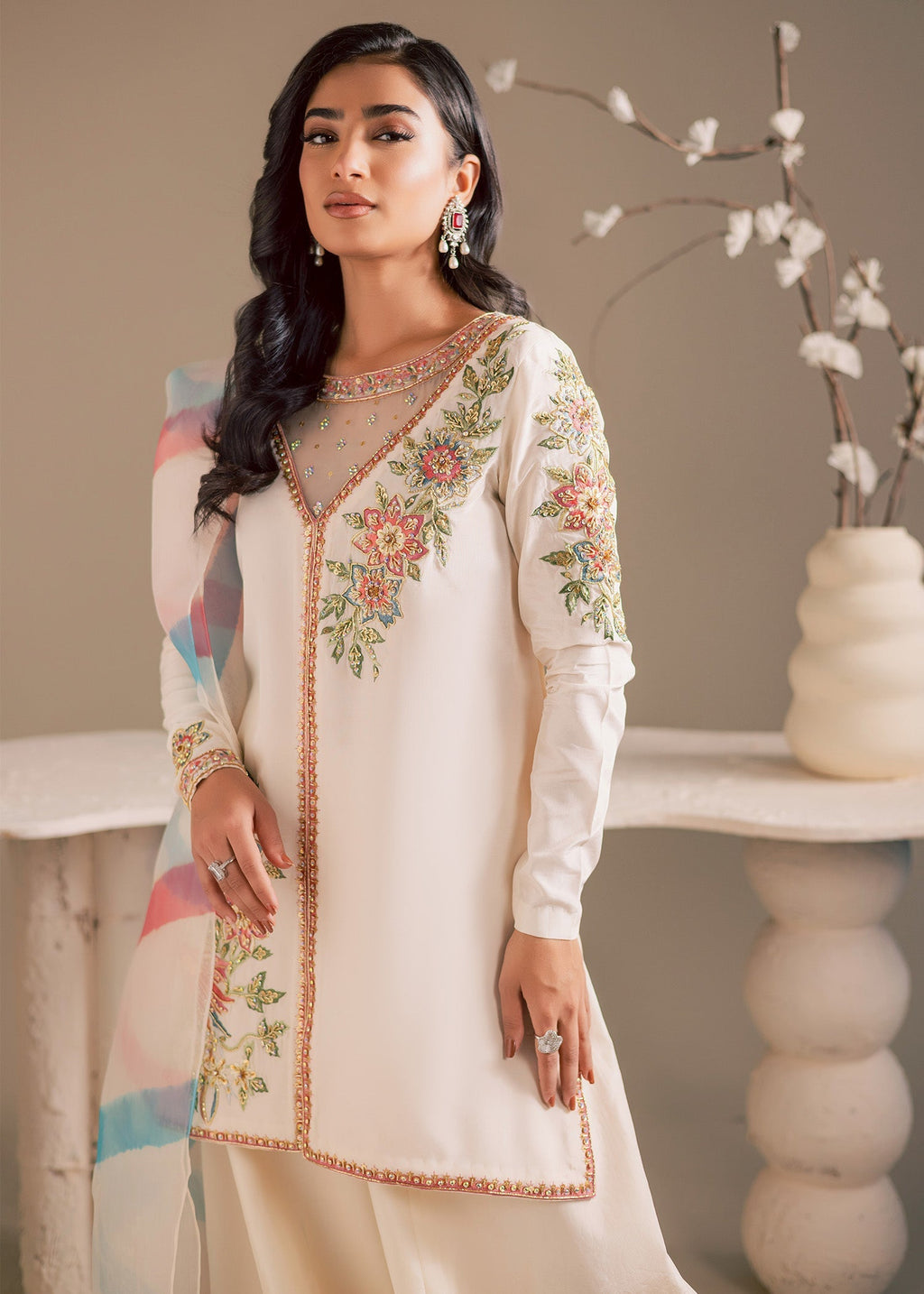 Maria Osama Khan | Noir Bliss Luxury Formals | Pearl Whisper