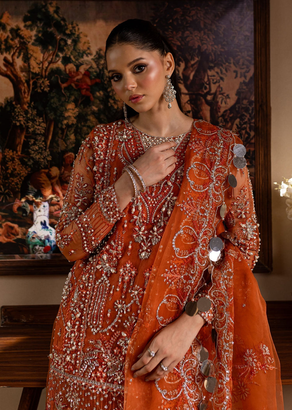 Lamhay by Maria Osama Khan Embroidered Organza 3Pc Suit - Gulnaar