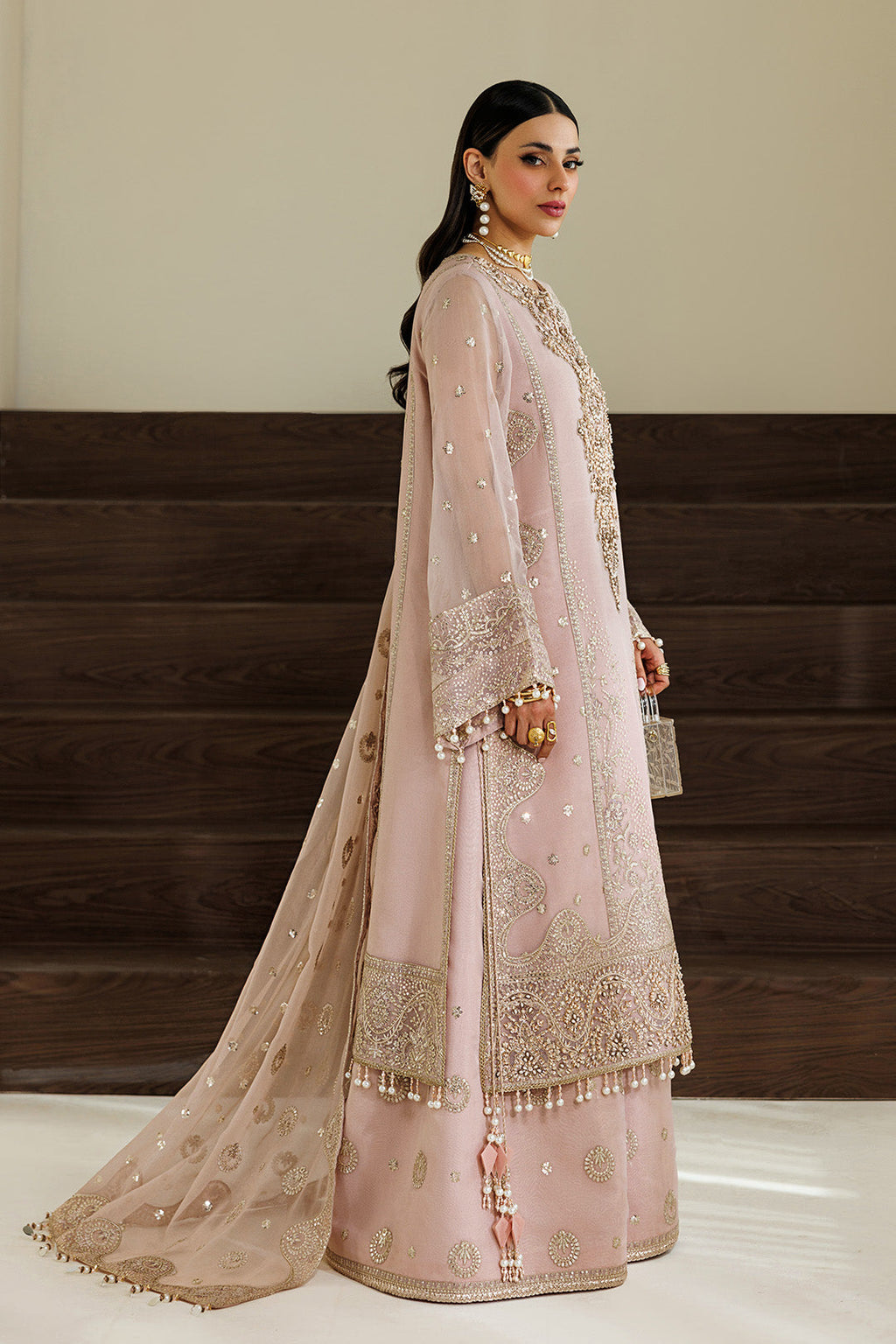 Alizeh | AYMAL V4 - LUXURY BAMBER CHIFFON '26 | AF-BHM-4076-Reef