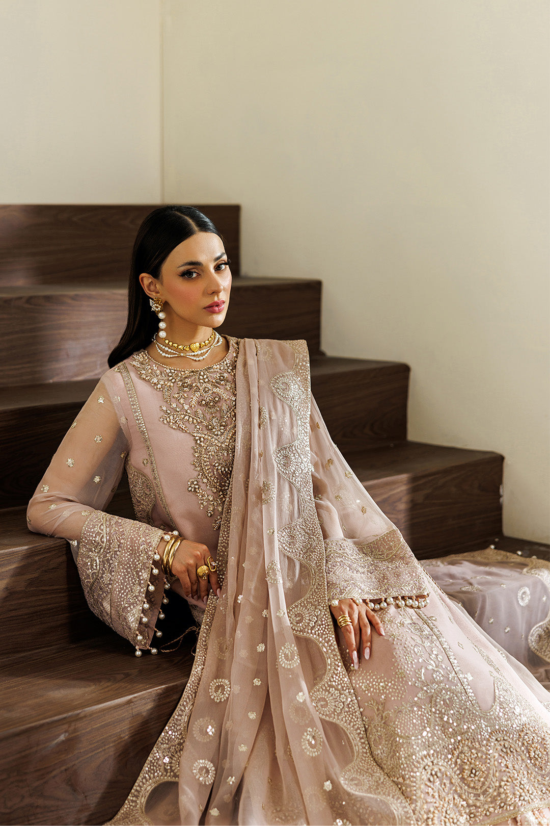 Alizeh | AYMAL V4 - LUXURY BAMBER CHIFFON '26 | AF-BHM-4076-Reef