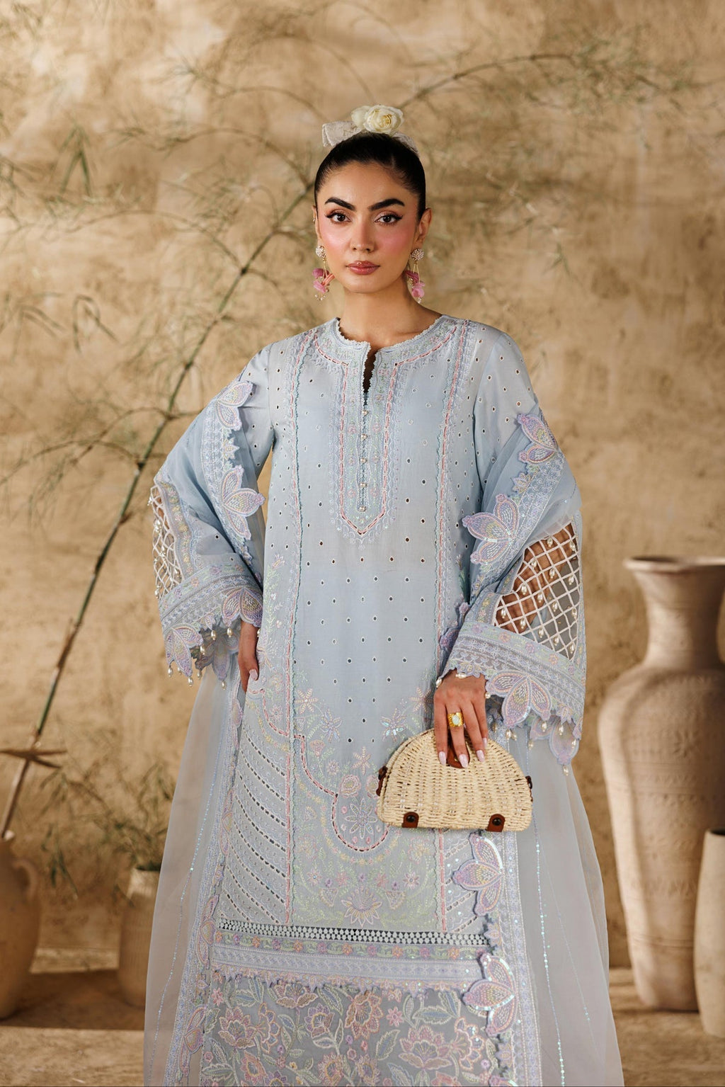 Akbar Aslam | Elea Lawn 26 | Saffron