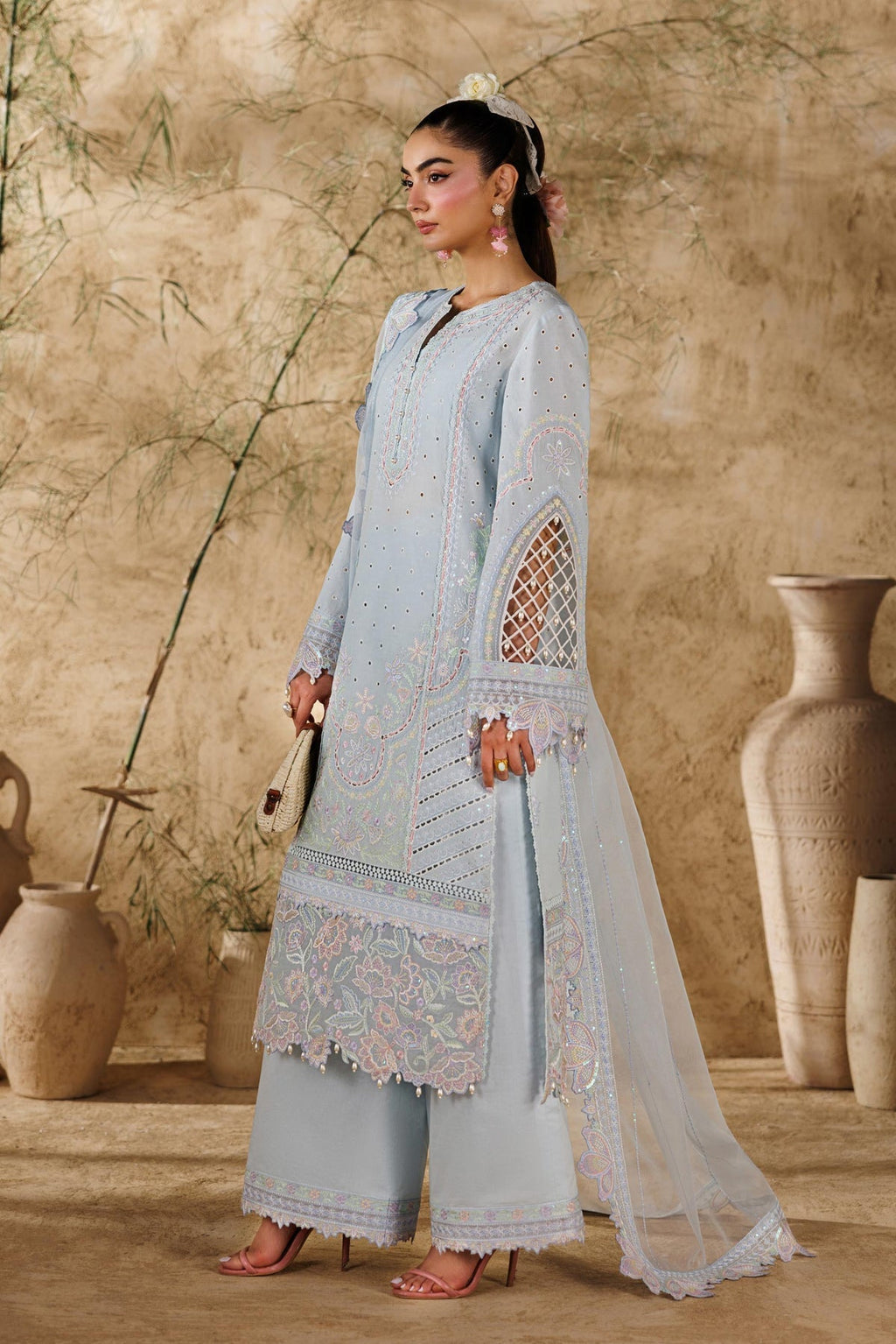 Akbar Aslam | Elea Lawn 26 | Saffron