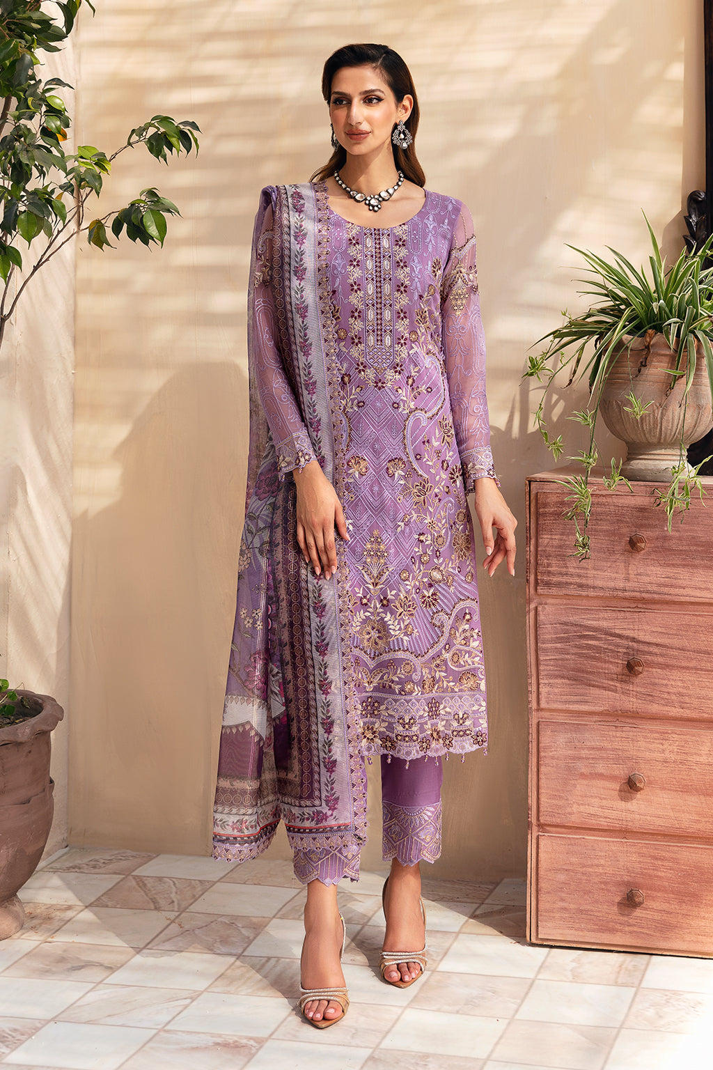 Ramsha | Chevron Chiffon Collection | A-906 - House Of Anaya