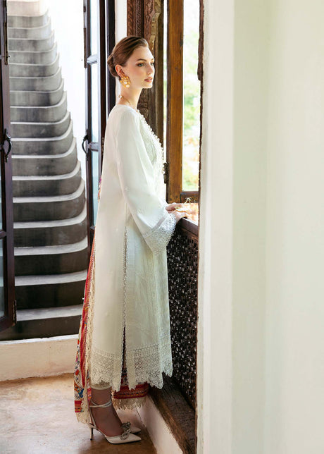 kanwal Malik | Mayal Luxury Lawn | Cerise - House Of Anaya