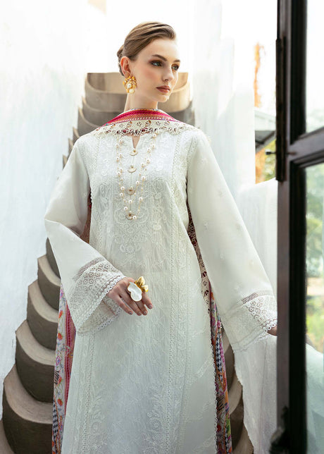 kanwal Malik | Mayal Luxury Lawn | Cerise - House Of Anaya