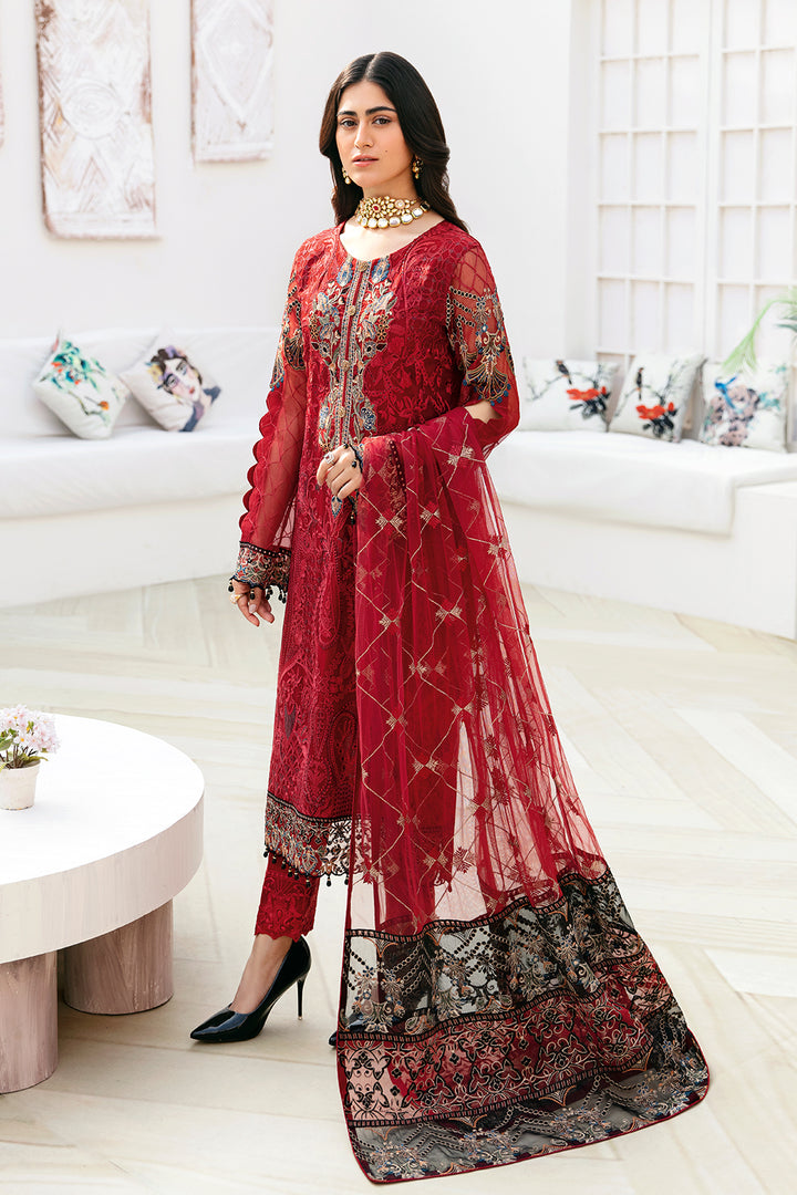 Ramsha | Chevron Chiffon Collection | A-803 - House Of Anaya