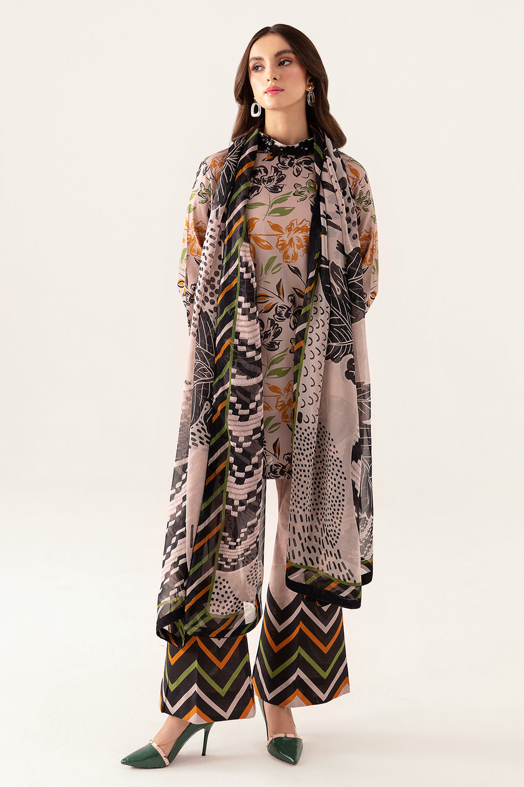 Ramsha | Pinted Lawn | RP-106 - House Of Anaya