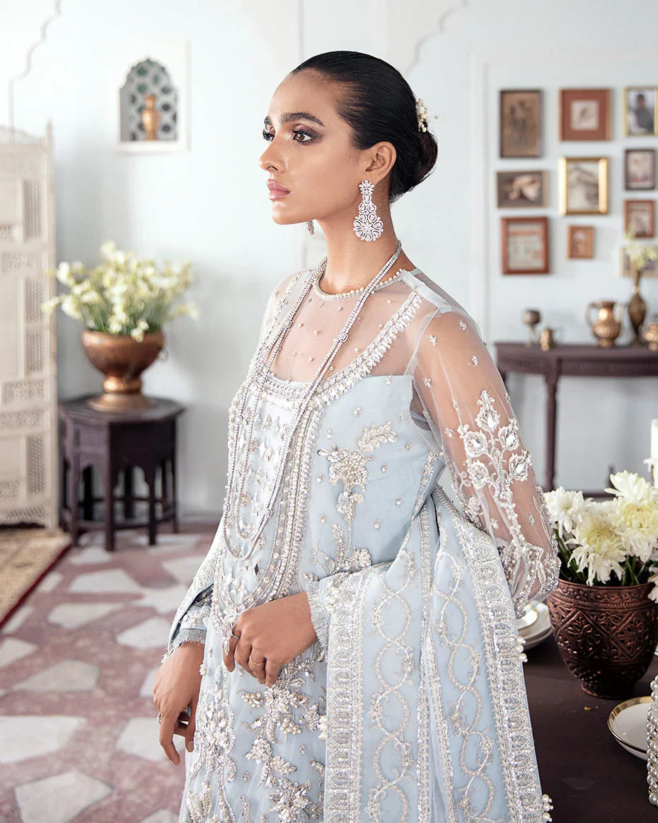 Gulaal | Meherma Wedding Formals Collection | Saika Embroidered Net 3-Piece Suit WS-20