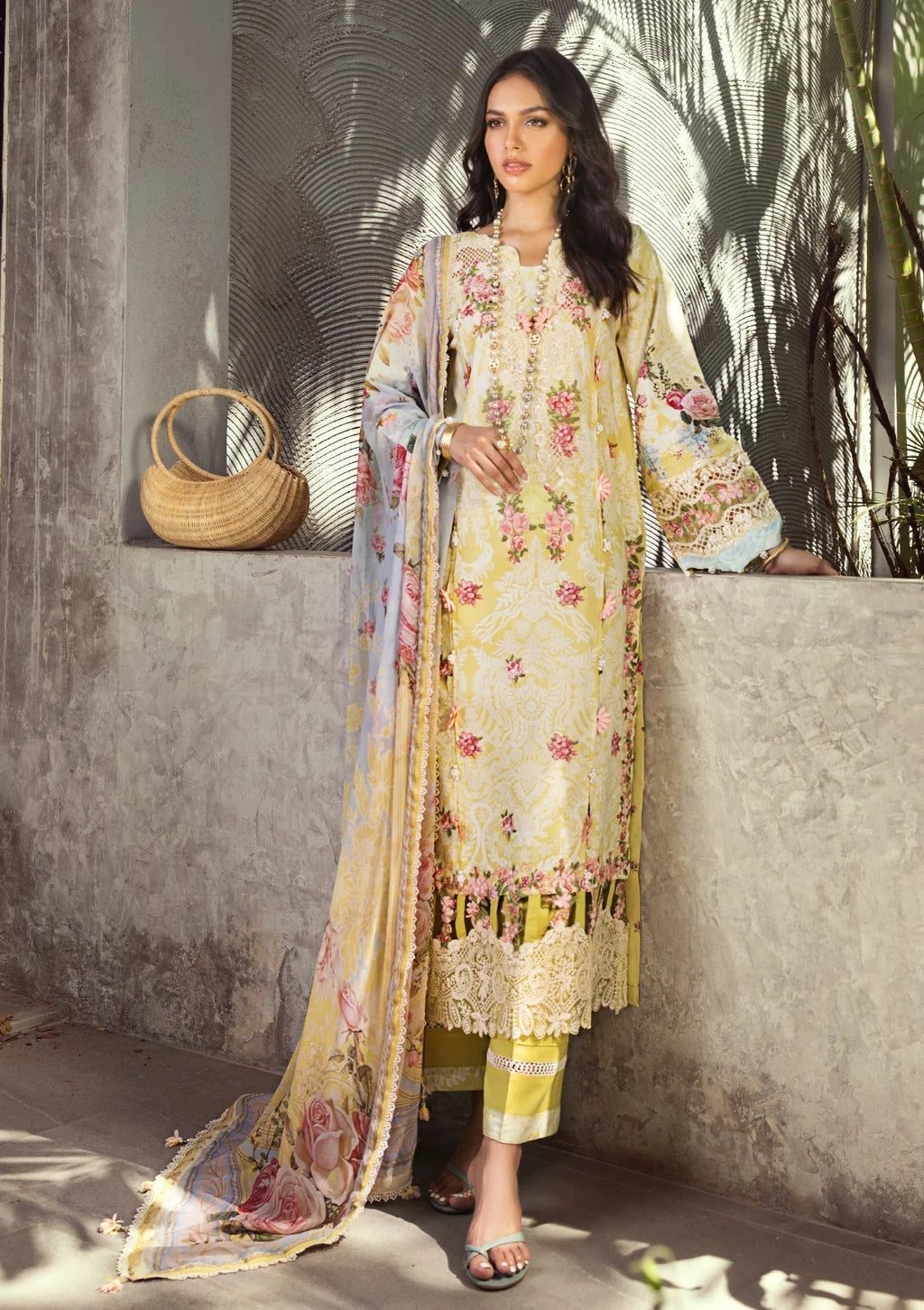 ELAF Signature Embroidered Lawn  3Pc Suit ESL-02A PIXIE DUST