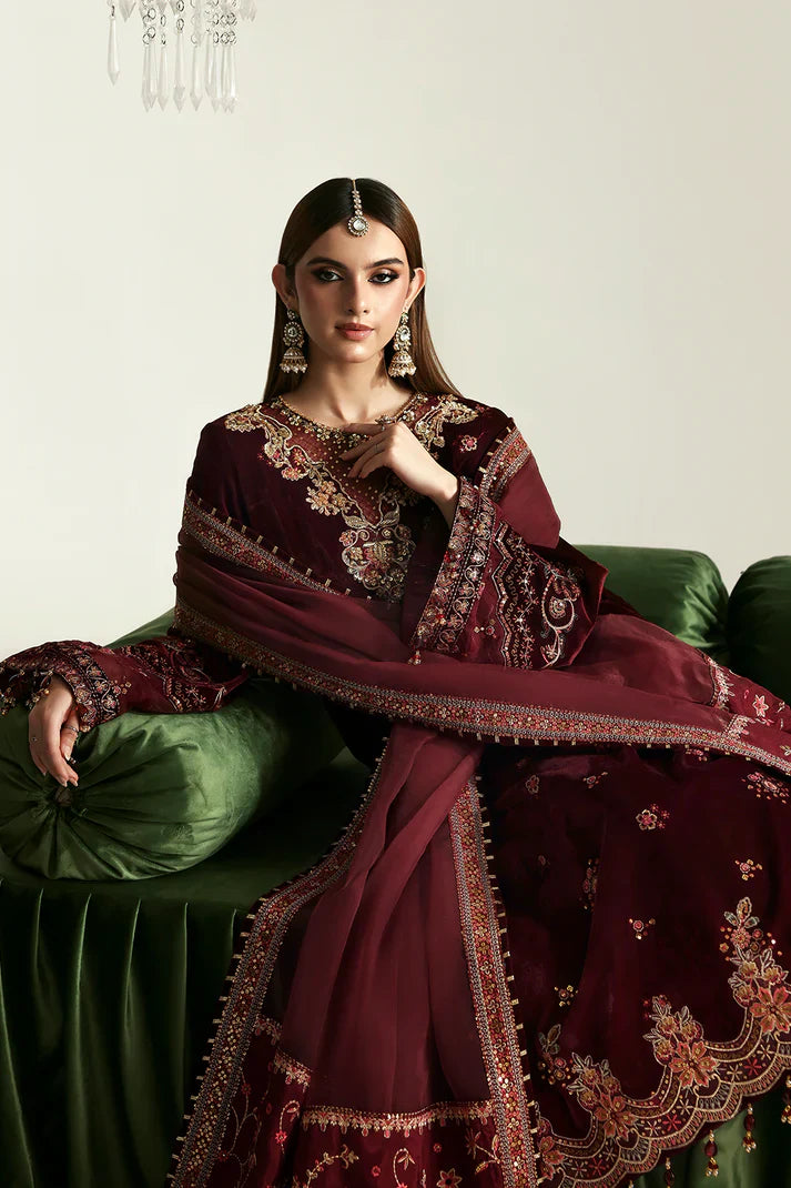Emaan Adeel | Zarposh Velvet Collection | NADIRA
