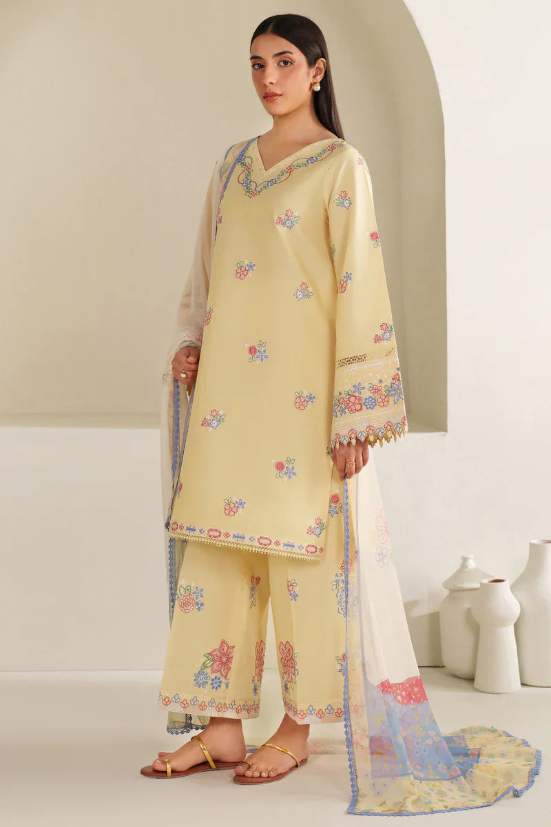 Farasha | Summer Weaves Embroidered lawn'26 | Mellow Canvas