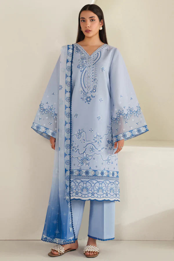 Farasha | Summer Weaves Embroidered lawn'26 | Cloud Aura