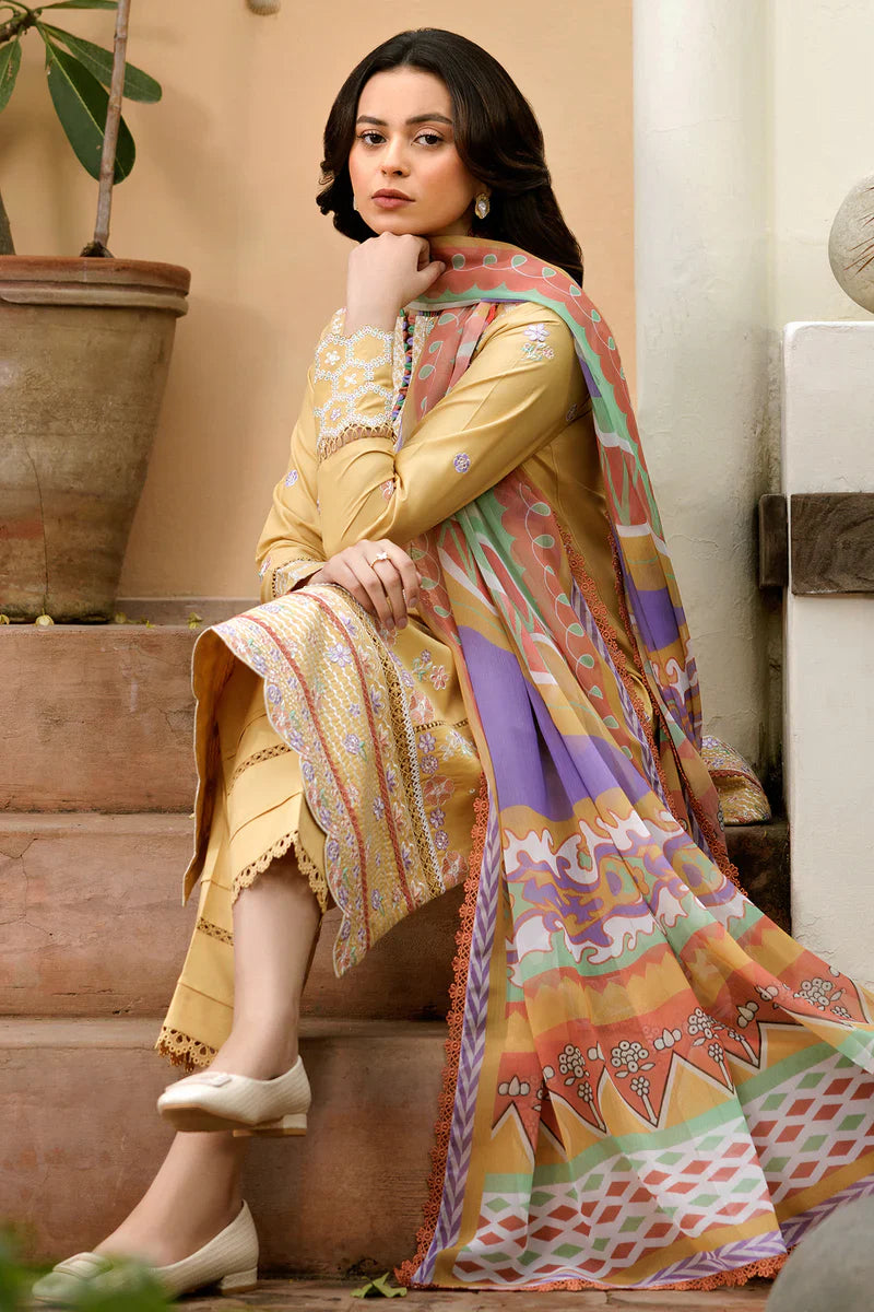 Farasha | Summer Weaves Embroidered lawn'26 | Tuscan Aura