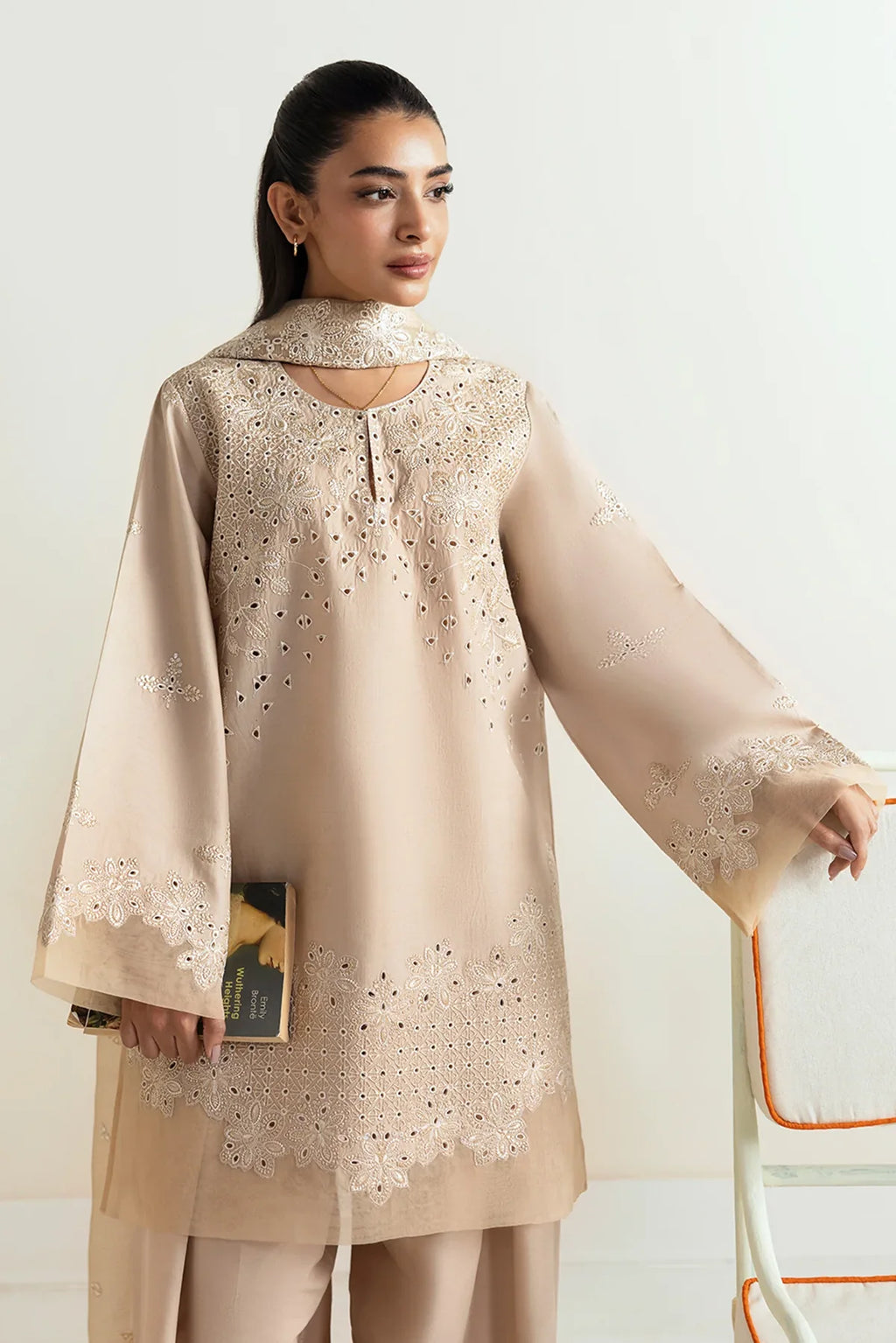 Afrozeh | Basic Pret 25 | Vanilla beige