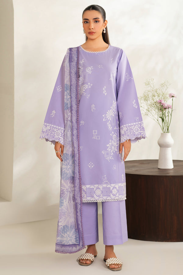 Farasha | Summer Weaves Embroidered lawn'26 | Lavender Peral