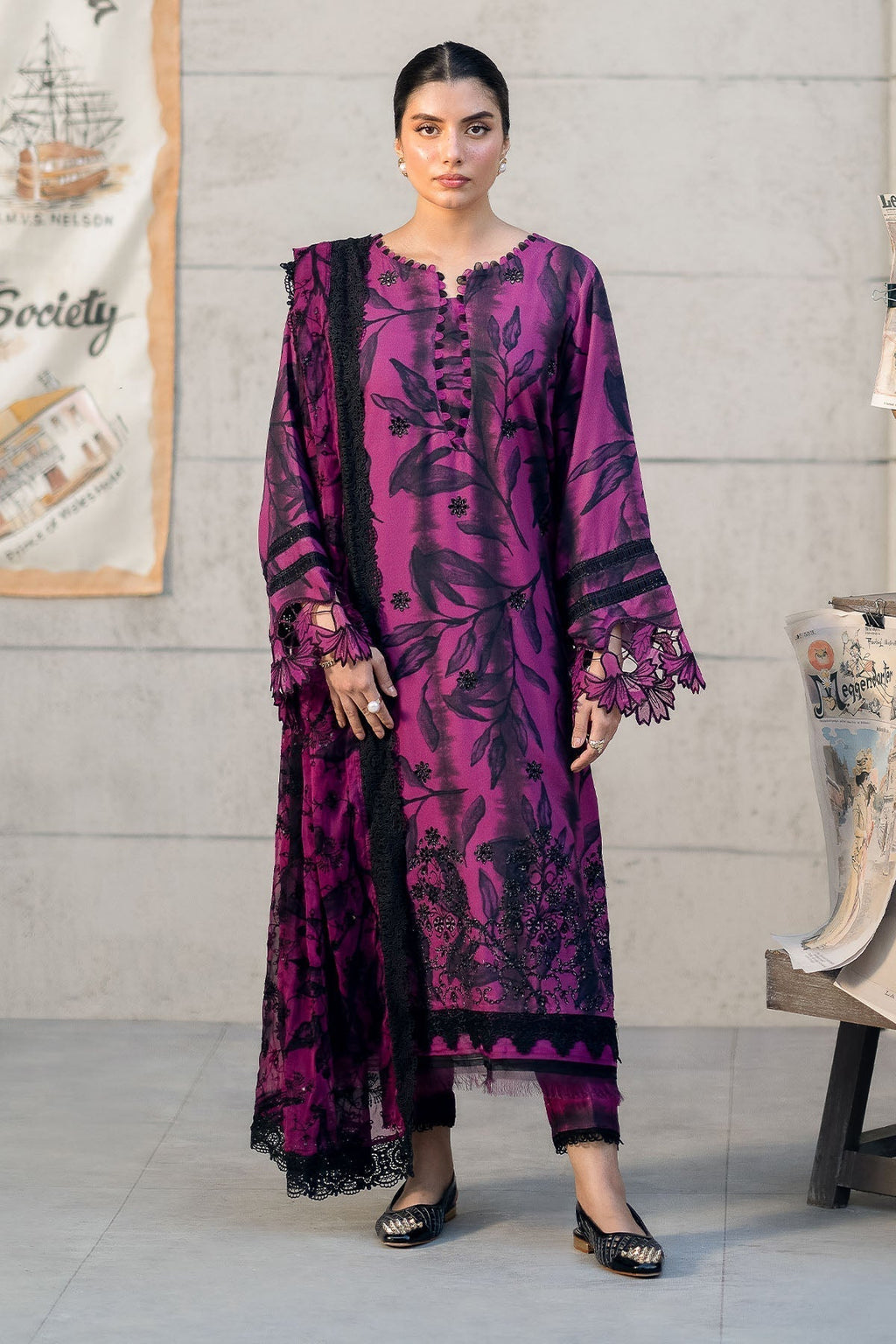 Nureh | Glam Girl Lawn | GL-23 - Riwayat-e-Khas