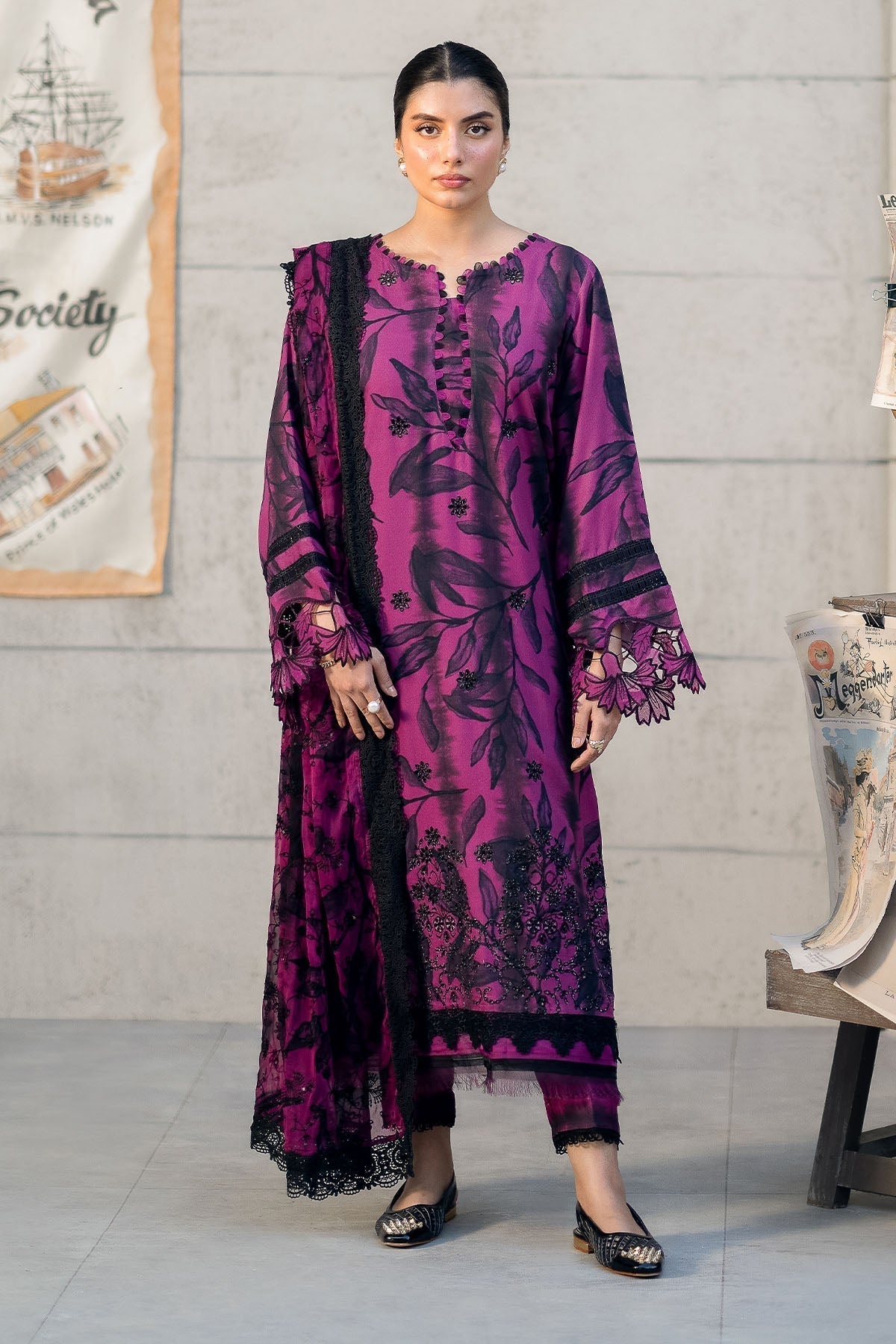 Nureh | Glam Girl Lawn | GL-23 - Riwayat-e-Khas