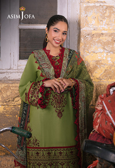 Asim Jofa | Embroidered Lawn Collection | AJAR-33 - House Of Anaya