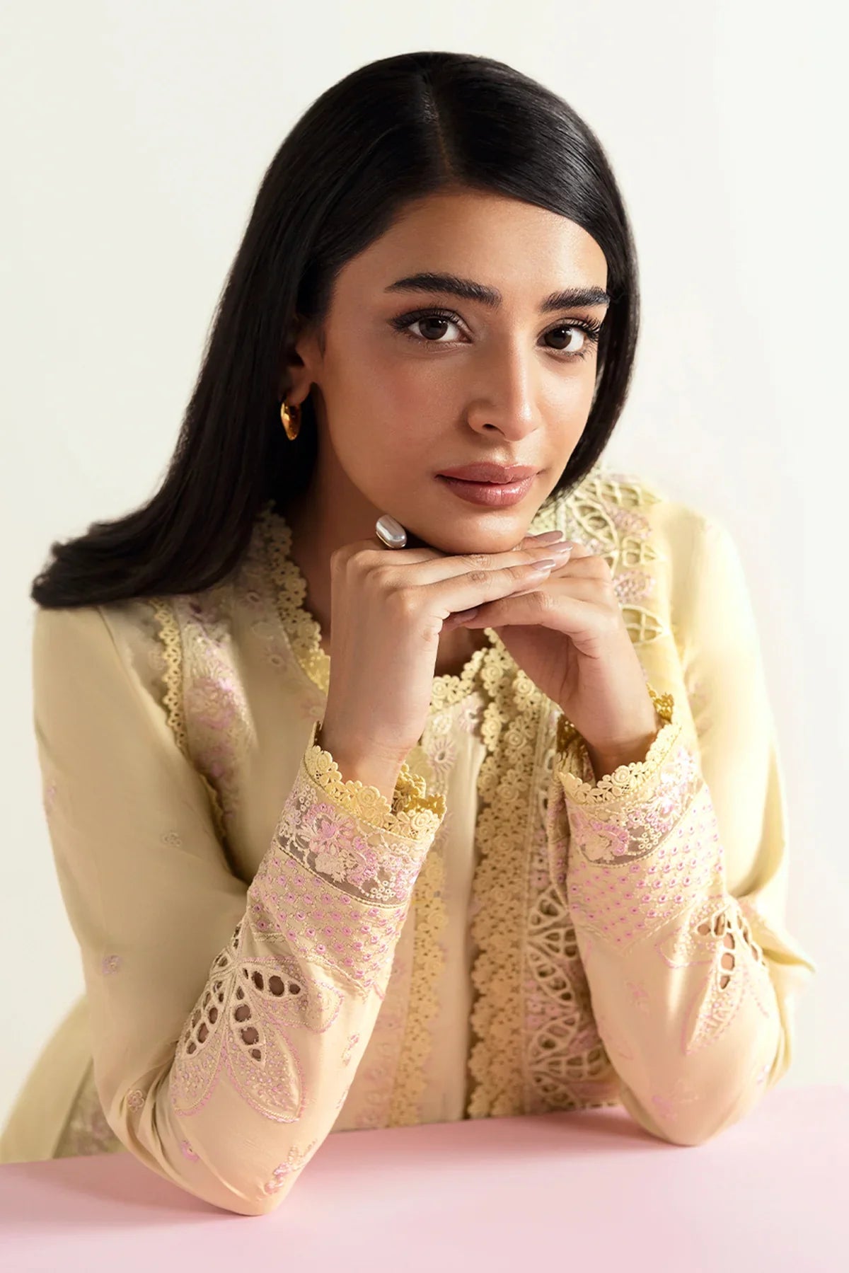 Afrozeh | Basic Pret 25 | Lemon lush