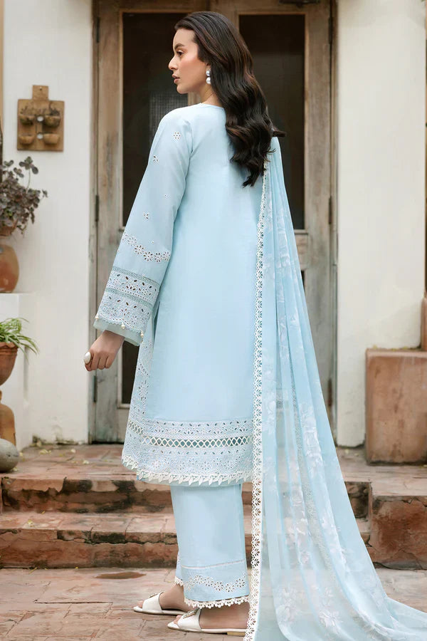 Farasha | Summer Weaves Embroidered lawn'26 | Sky Haze