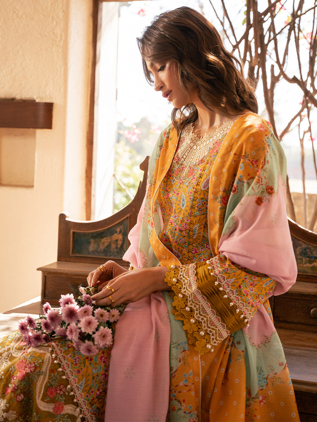 Bin Ilyas | Hazel Printed Lawn 25 | 2072 - B