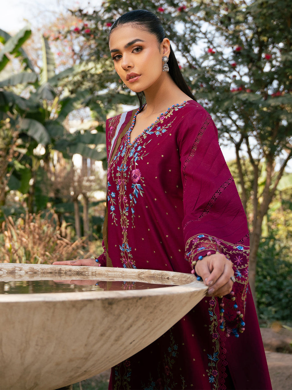 Bin Ilyas | Hazel Printed Lawn 25 | 2078 - A