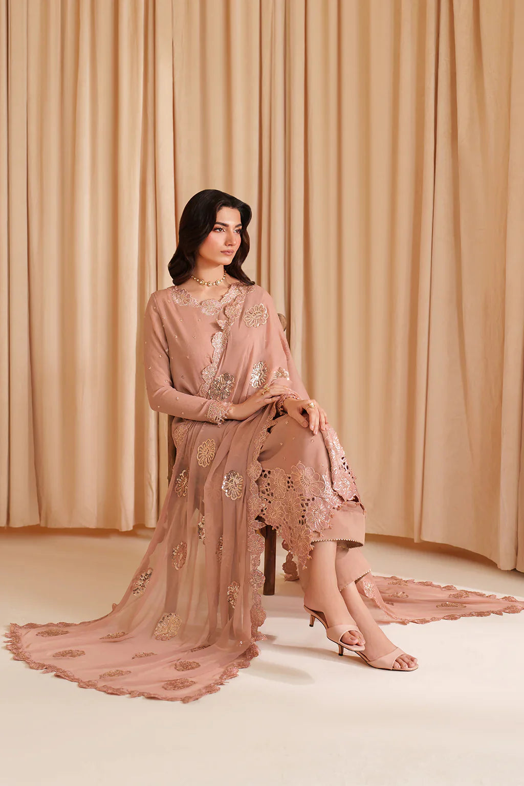Iznik | Chinon Chiffon | CC-74 Embroidered Chiffon