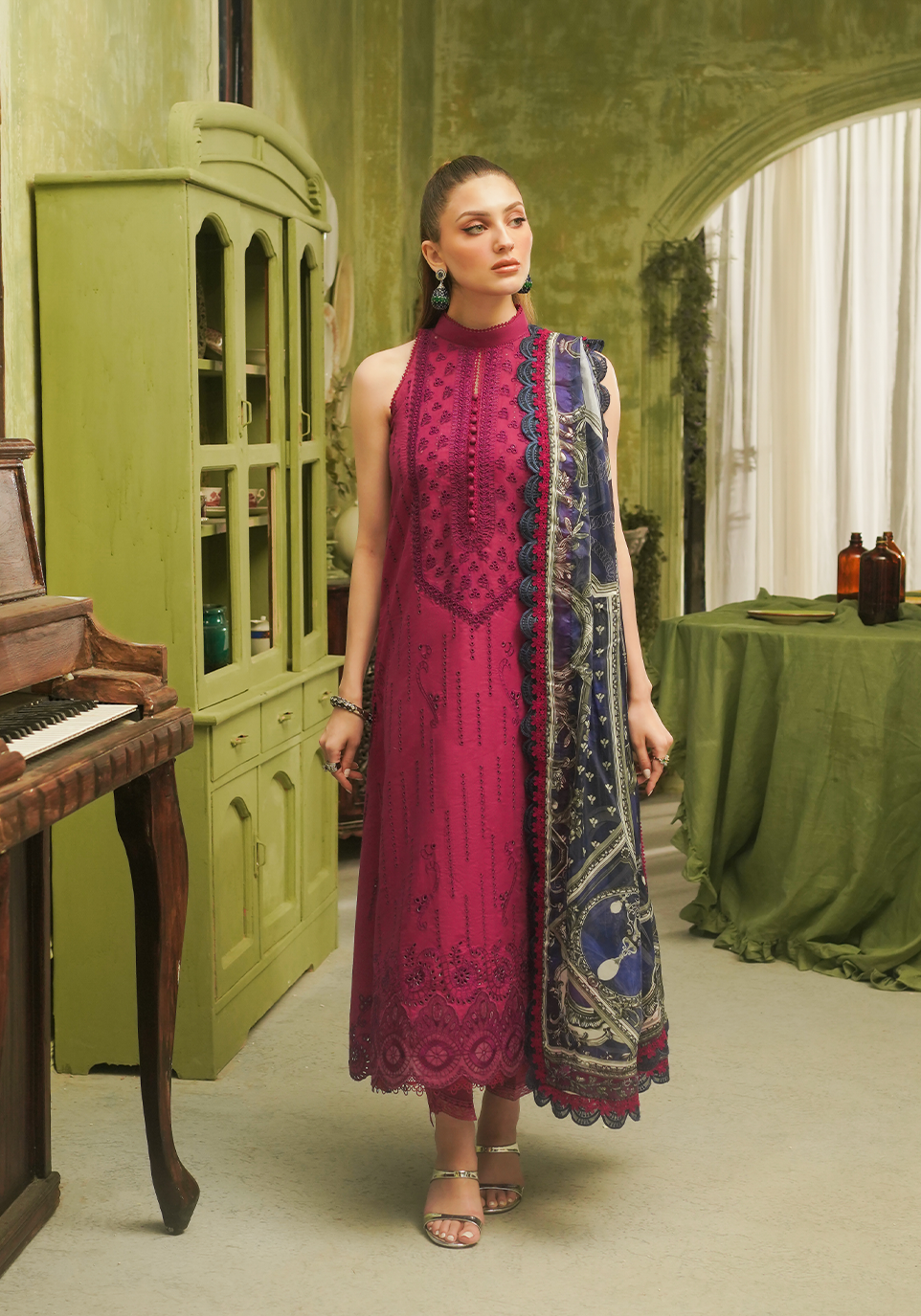 Zarqash | Tresor Luxury Lawn 24 | ZQT 0012 ROSA - Riwayat-e-khas