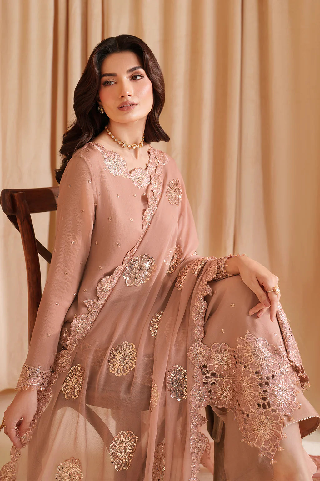 Iznik | Chinon Chiffon | CC-74 Embroidered Chiffon
