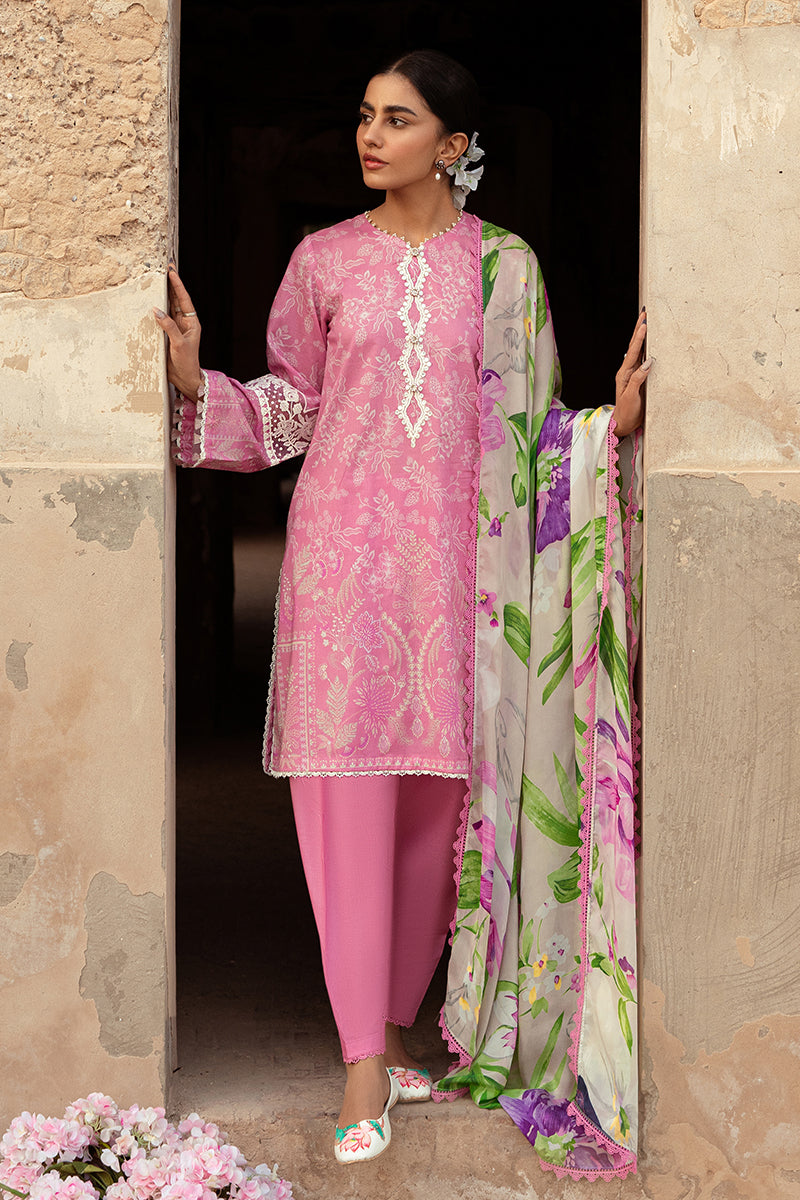 Cross Stitch | Premium Lawn 24 | CORAL FLORET - House Of Anaya