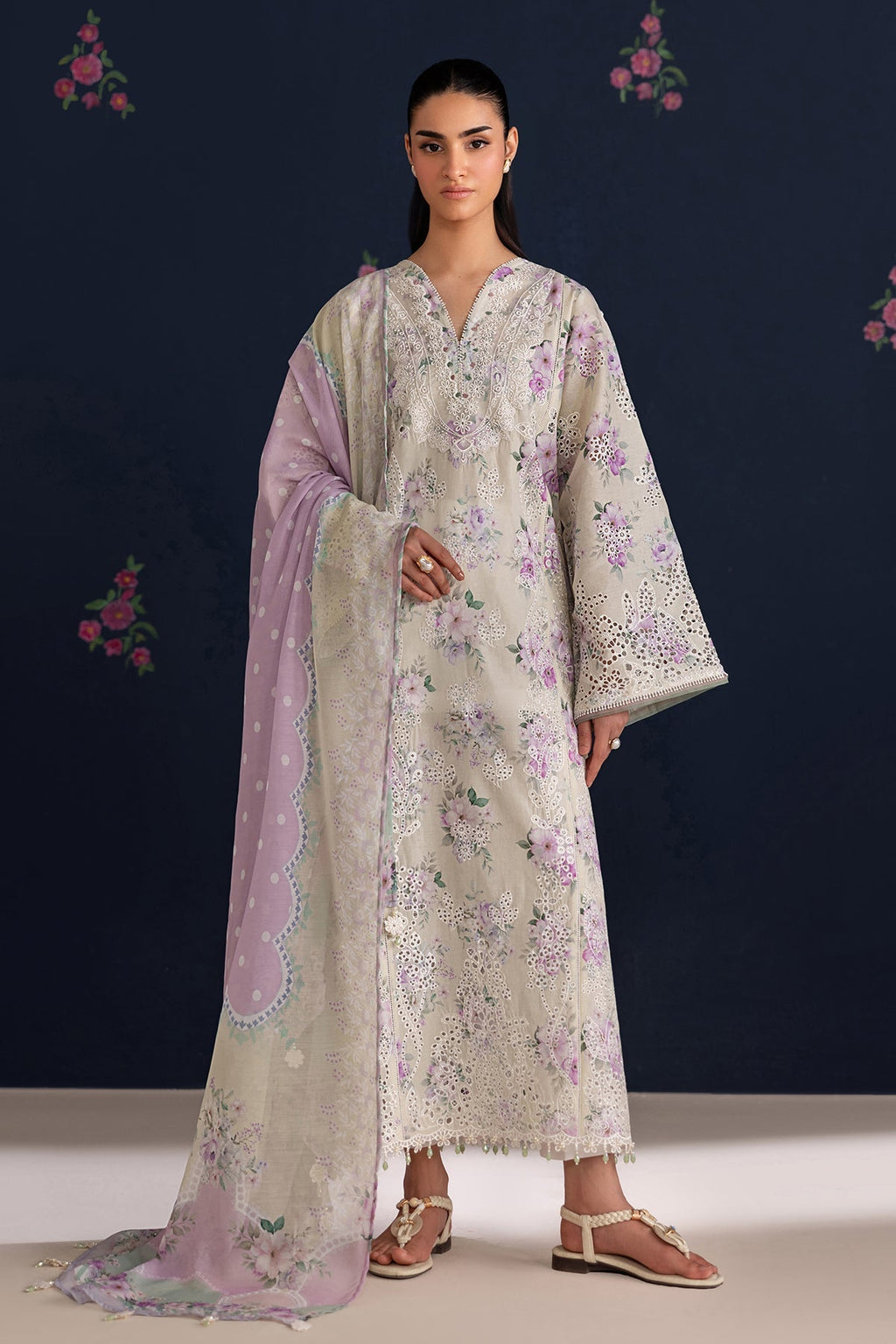 Baroque | Embroidered Lawn | SF-4470