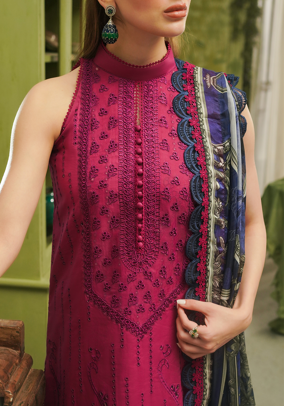 Zarqash | Tresor Luxury Lawn 24 | ZQT 0012 ROSA - Riwayat-e-khas