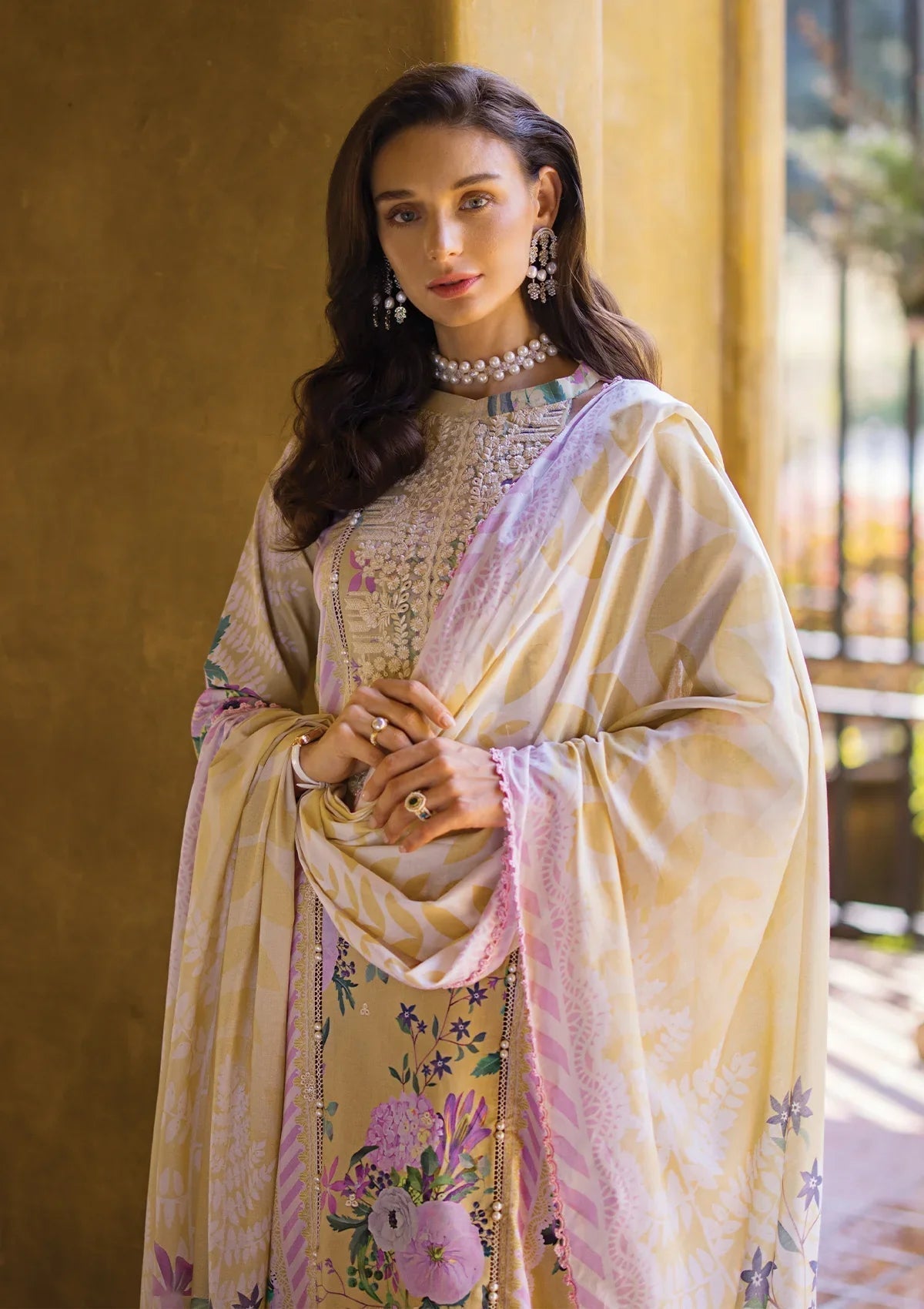 Elaf Premium Print Chikankari Lawn 3Pc Suit ECT-04A TWINKLE