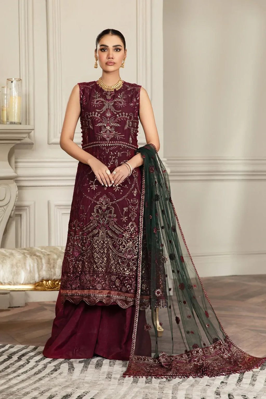 Zarif | Mehroz Formals  | Berry Wood