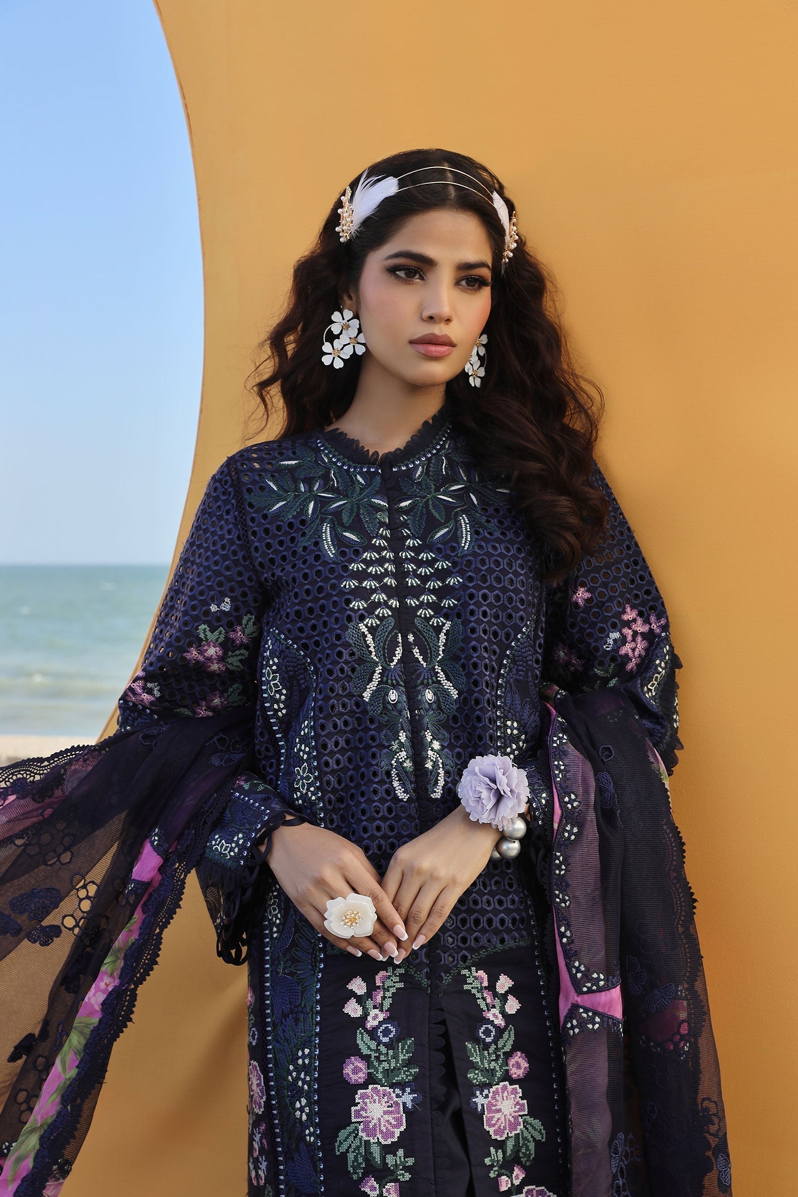 Maryam Hussain | Luxury Lawn 24 | ZOYA - Riwayat-e-Khas
